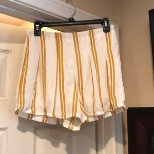 Yellow/White Striped Shorts